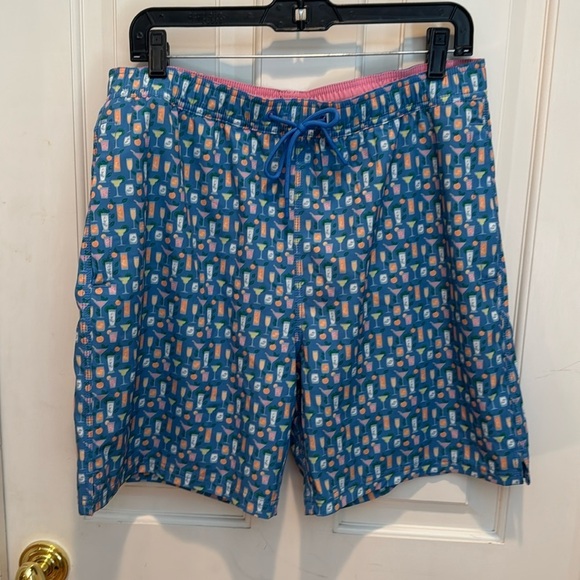 Johnston & Murphy 🔥sale🔥⭐️Blue Patterned Men's Shorts - Picture 1 of 11